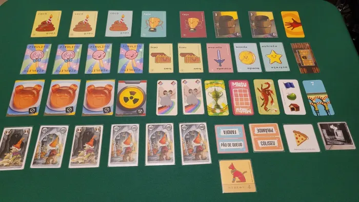 Cartas promocionais Jogos Papergames Taco Gato Cabra Queijo Pizza Saboteur Entrelinhas 