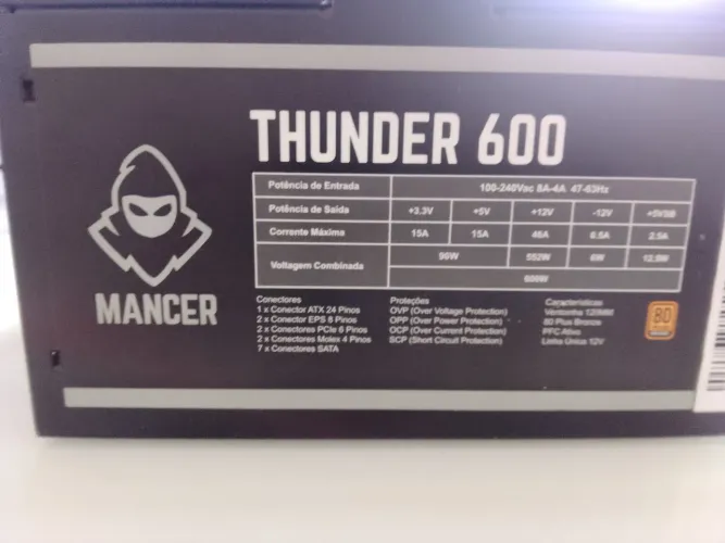 FONTE MANCER 600W 80 PLUS