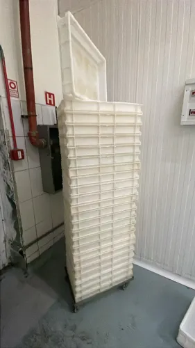 caixa plastica baixa para fermentacao de pizza