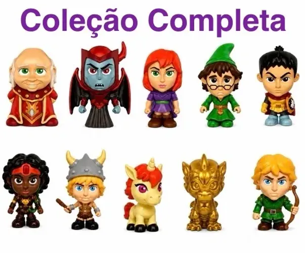 10 bonecos Caverna do Dragão Giraffas Coleção Completa