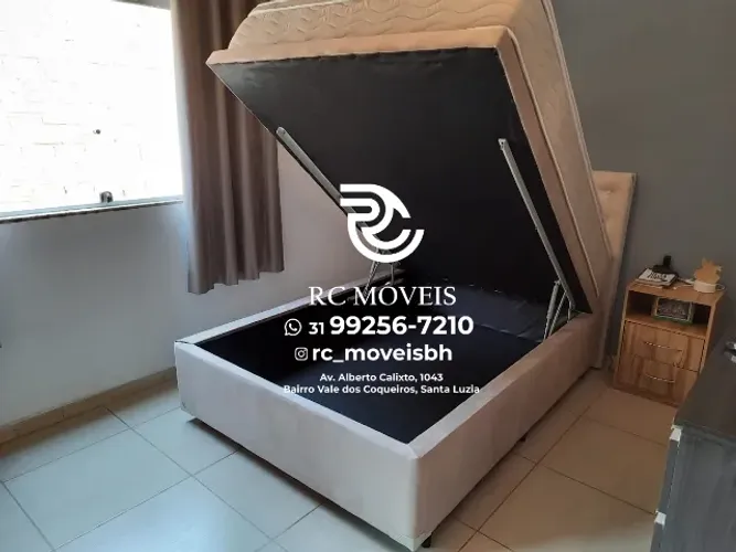 Cama Box Baú Casal Inteiriço 1.38x1.88 - Mais Espaço, Organização e Durabilidade