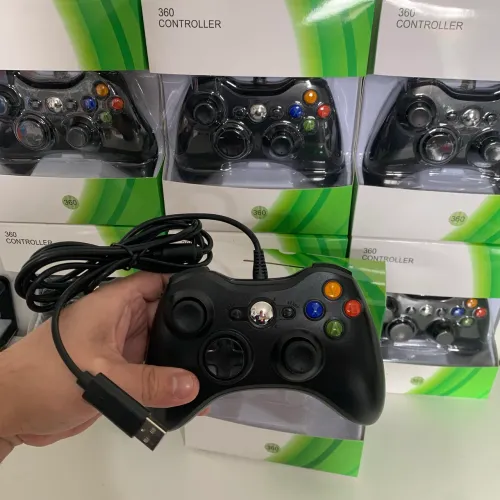 Controle USB com fio para Xbox 360 e PC Novo