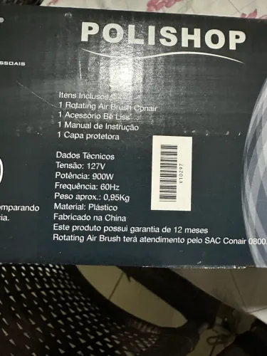 Escova conair ROTATING AIR BRUSH TITANIUM Polishop