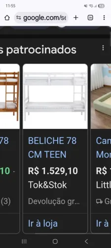 Cama beliche tok stok