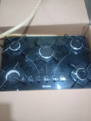 Cooktop Braslar 5 Bocas Vidro Preto - Praticamente Novo (Usado 3 vezes!)