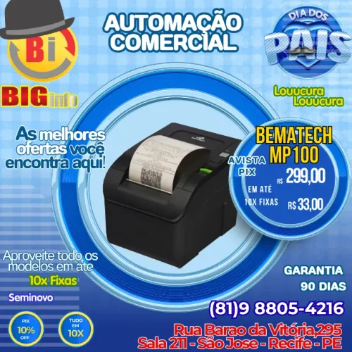Impressora Termica Bematech MP 100 - Em ate 10x Fixas