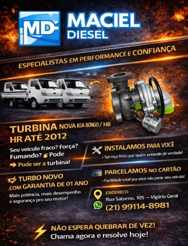 Turbina Nova Kia Bongo Hr Até 2012 C/ Garantia 1 Ano + Instalação