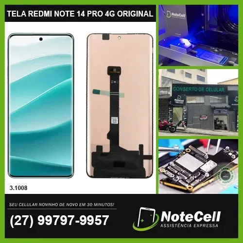 Tela/Display P/ Redmi Note 14 Pro 4G Pro C/A Amoled Nacional - Instalação em 30 min!!