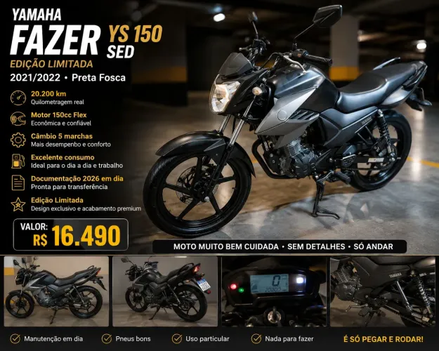 Yamaha Fazer YS 150 SED - Edição Limitada - 2021/2022