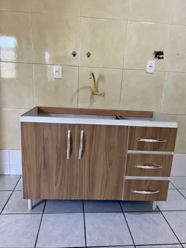 Balcão de pia 100%MDF tamanho padrão de 1.20