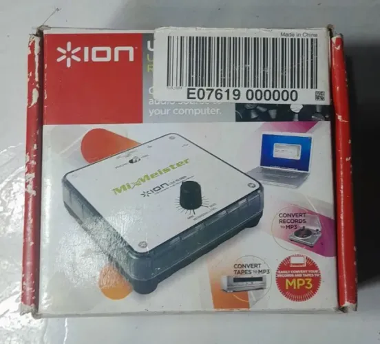 Placa Conversora Ion U Record USB Completa Na Caixa - LP Vinil E K7 Para MP3