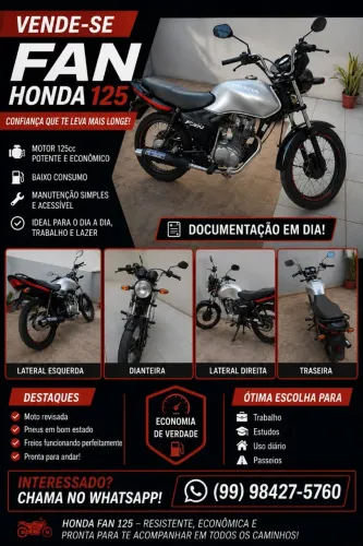 Vendo Fan 125 Super conservado