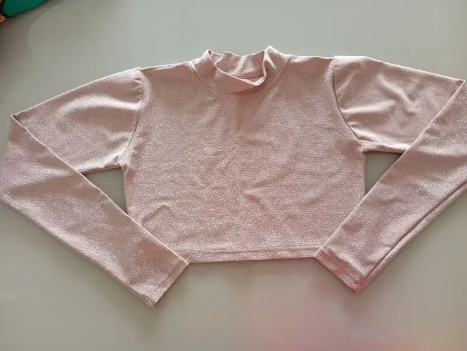 Cropped de manga longa