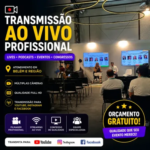 Transmissão Ao Vivo Profissional | Podcasts, Lives e Eventos