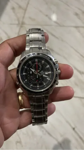 Casio com alarme prova d?água aço inox original