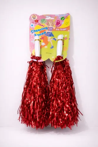 Pompons Cheering Squad metalizados vermelho