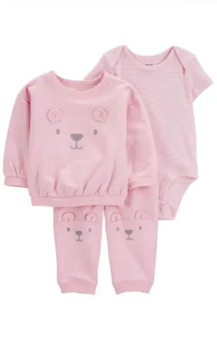Conjunto de moletom bebê menina RN