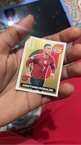 Cristiano Ronaldo Extra Sticker Dourada Panini Copa 2022 Rara