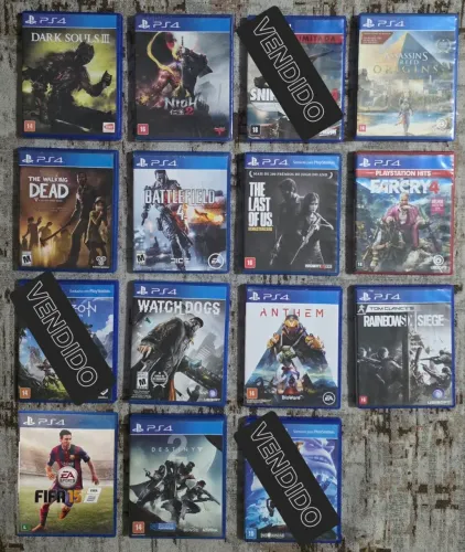 Jogos de PS4 (valores na descrição)