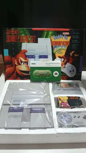 super nintendo completo + caixa repro e controle 8bitdo