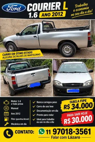 Ford Courier 1.6 L/ 1.6 Flex 2012