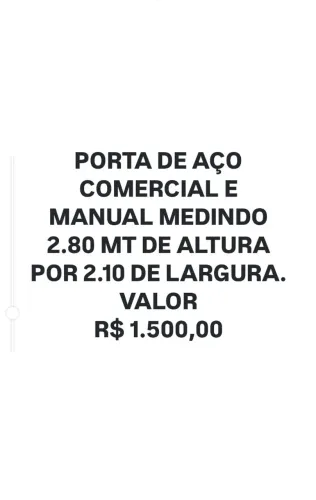 PORTA COMERCIAL DE AÇO MANUAL