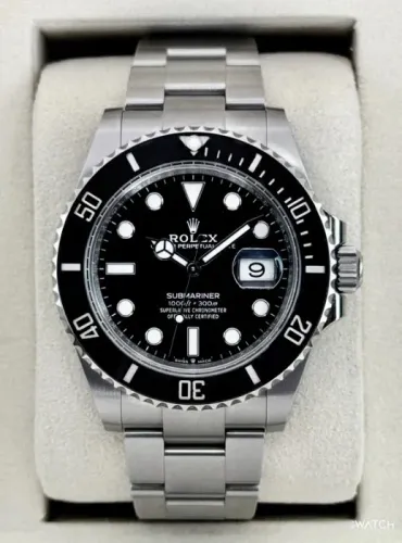 Relógio Rolex Submariner Date Automático Aço 904L Base ETA 3035 Vidro Cristal Safira
