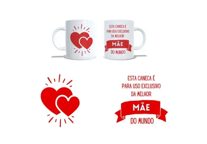 Caneca Dia das Mães a pronta entrega 