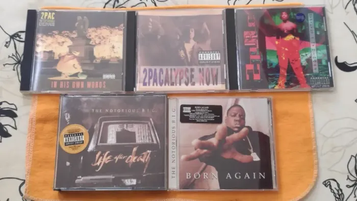 Coleção 2Pac Notorious B.I.G 05 CDs Anos 90 Rap Raridades Antigos Originais