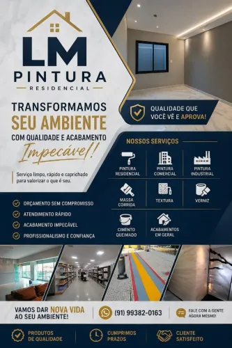 Pinturas e acabamentos.