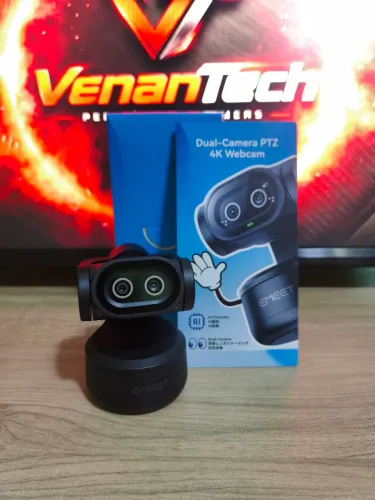 Webcam EMEET PIXY 4K Ultra HD com Rastreamento por IA NOVO!