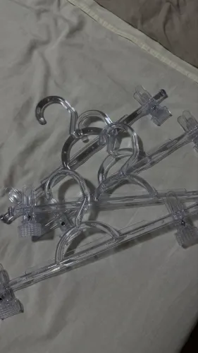 Cabides de presilha em acrílico (Kit com 12)