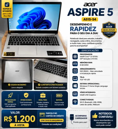 Notebook Acer Aspire 5 A515-54