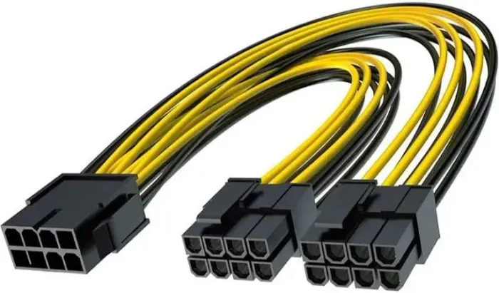 Cabo Splitter Y Energia PCI-e 8 Pinos para 2x PCI-e 6+2 Pinos Dual GPU