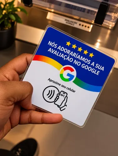PLACA DE AVALIAÇÃO GOOGLE NFC