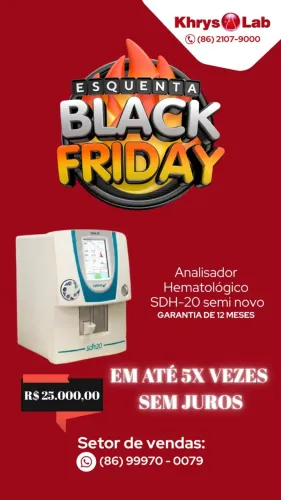 ANALISADOR HEMATOLÓGICO SDH-20 SEMI NOVO