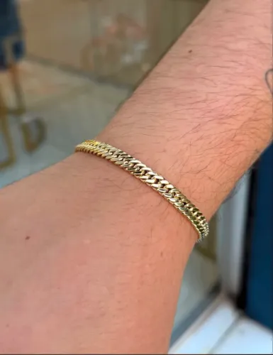 Pulseira lacraia em ouro 18k  6 gramas 