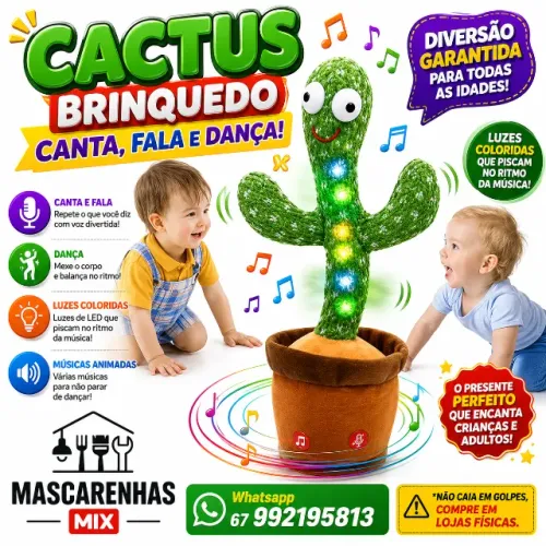 Cactus Brinquedo Fala Canta e Dança Cod: 0142