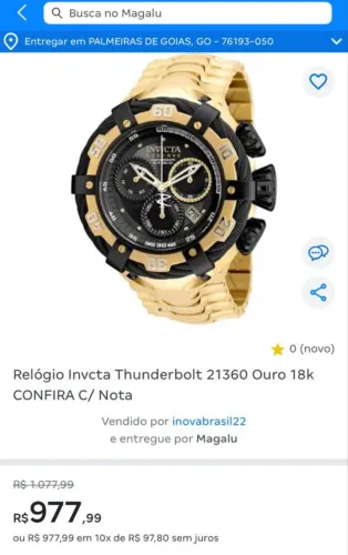 Relógio Invicta Thunderbolt 21360