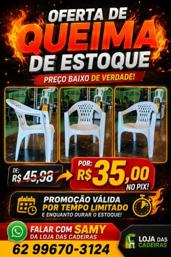 Cadeira de Braço Poltrona 182 kg - NOVA