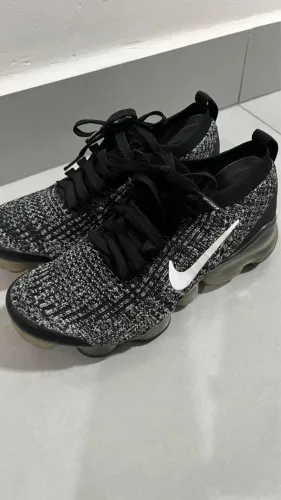 Nike W Air Vapormax Flyknit 3 (Black/White-Metallic Silver 5.5W)