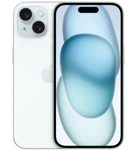 iPhone 15 (Azul claro) 128GB - Usado (1 ano) + NF Impecável