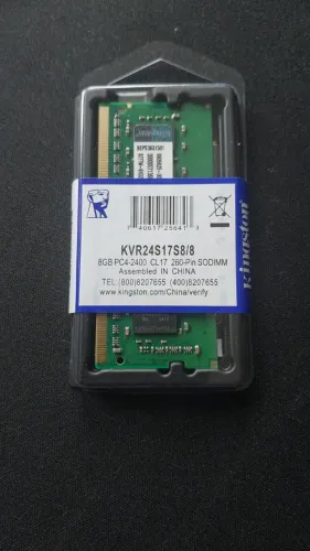 Memória RAM Kingston 8GB DDR4 2400MHz para Notebook - Sem uso