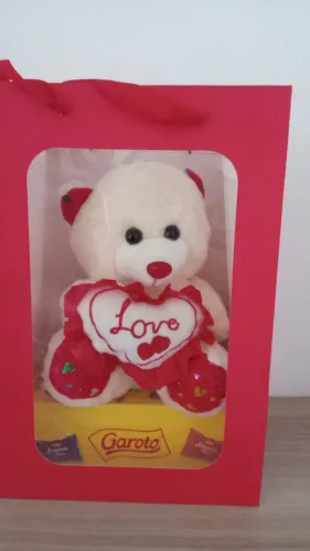 Kit ursinho com caixa de chocolate e embalagem