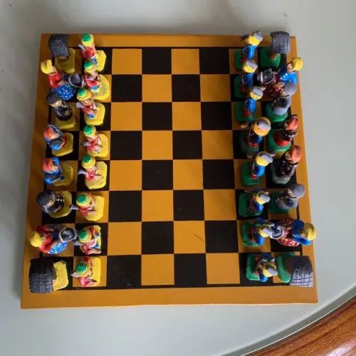 Peça de decoração tabuleiro de xadrez do cangaço