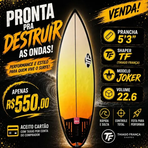 Prancha 5'3 Shaper TF (Thiago França)