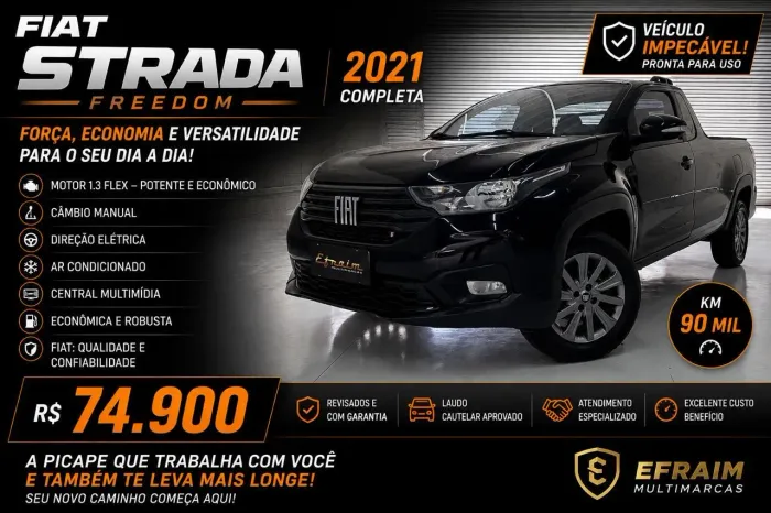 Fiat Strada Freedom 1.3 Flex 8V CS Plus 2021