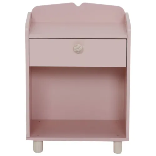 Mesa de cabeceira criado mudo 1 gaveta rosa