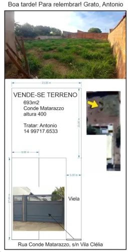 Terreno Conde Matarazzo 693 m2