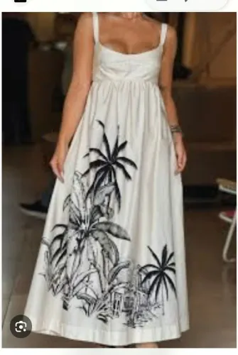 Vestido Farm Cropped Estampado Vila Teresa